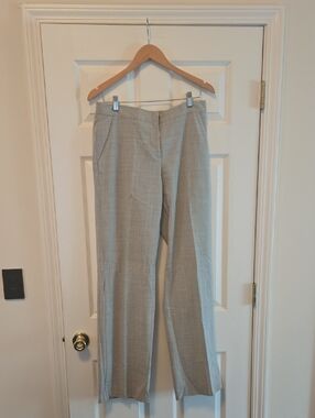 Classic Straight-Leg Dress Trousers in Light Gray